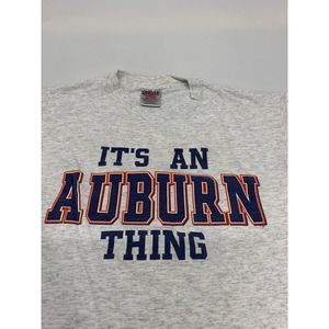 VTG Oneita Power T-shirt Gray Its An Auburn Thing L Men's A52